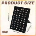 thumbnail image 2 of Black Velvet Ring Display Stand 8.9Inch Height 50 Slots Ring Organizer Frame Ring Holder with Bracket Rectangle Ring Jewelry Display Tray Ring Pad Showcase for Selling Rings, 2 of 9