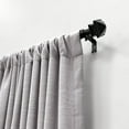 thumbnail image 2 of Lumi 5/8" Single Drapery Curtain Rod Set with Faceted Square Finials, Oil Rubbed Bronze, 48"-84", 2 of 5
