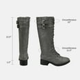 thumbnail image 3 of DREAM PAIRS Women's Pu Knee High Riding Combat Boots, 3 of 4