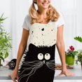 thumbnail image 2 of Delantal de lino con diseño de gato negro, impermeable, para cocina, baberos, delantal para chefs adultos Tmvgtek Para estrenar, 2 of 8