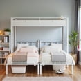 thumbnail image 2 of Tcbosik Triple Bunk Bed, Twin Over Twin Over Twin Size Metal Bunkbed Frame with Ladder and Guardrail, Space Saving, White, 2 of 7