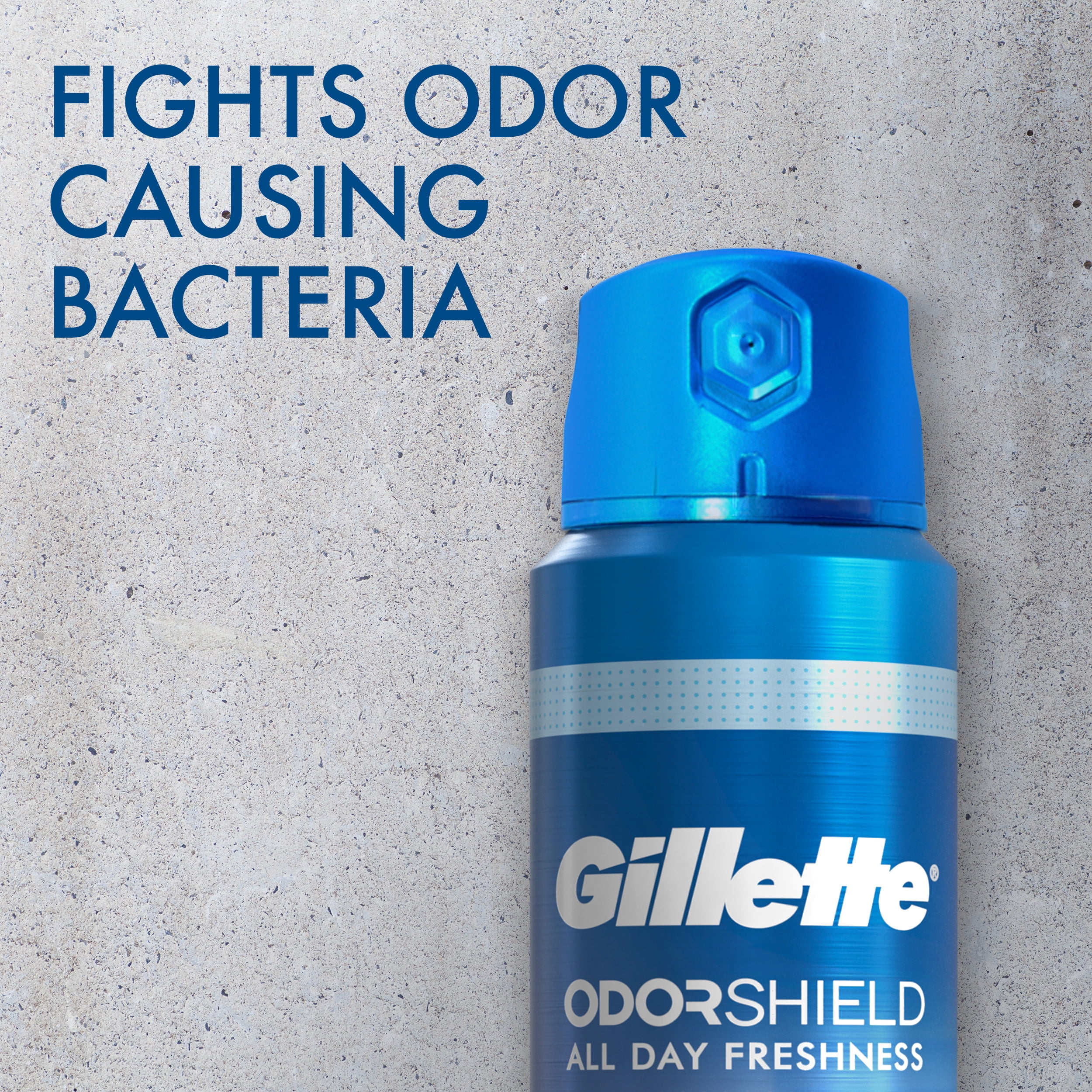 Gillette Aluminum Free Men's Deodorant ODOR SHIELD Spray Glacier Water + Sandalwood, 4.3oz