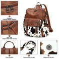 thumbnail image 2 of Mochila AGLOD de cuero PU con estampado de vaca, bolso de hombro, 2 of 7