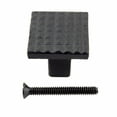 thumbnail image 4 of Renovators Supply Iron Kitchen Cabinet Knob Pull Square Grid style Black Powder Coat Finish Decorative Metal Knobs for Kitchen Cabinet or Drawer Pull Handle w/Screws Pack of 10, 4 of 7