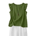 thumbnail image 7 of Linen Tank Tops for Women Loose Tank Tops Gauze Tank Tops Womens Tank Tops Lightweight Linen Tank Tops Linen Tank Tops for Women Womens Plus Size Tank Tops Green L, 7 of 7