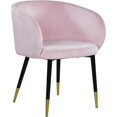 thumbnail image 1 of Meridian Furniture Chaise de Salle à Manger en Velours Rose, 1 of 5