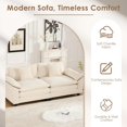 thumbnail image 5 of YWEN 81.9" Modern Chenille Loveseat Sofa, 2 Seat Couch with Spring Cushions, Featuring Deep Seats and Pillows, Easy Assembly, Comfy Couches for Small Living Room or Apartment,Beige, 5 of 14