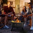 thumbnail image 3 of 30" Garden Fire Pit for Patio, HexShaped Steel Fire Pit with Flame-Retardant Lid, Outdoor Metal Fire Pit with Poker, Multifunctional Heater/Grill/Ice Pit for Backyard Patio Garden BBQ Grill, S1775, 3 of 11