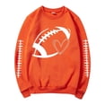 thumbnail image 6 of NMMUED Womens Game Day Sweatshirt Football Graphic Print Pullover Long Sleeve Crewneck Casual Tops Orange XL, 6 of 7