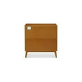 thumbnail image 3 of Camaflexi Mid-Century Solid Wood Dresser, Modern 3 Drawer Dresser for Bedroom, Castanho Finish, 3 of 9