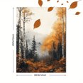 thumbnail image 3 of Qisvanset 12x16 Inch Framed Canvas Wall Art Autumn Fog Forest Vibrant Foliage Rustic Nature Home Wall Decor, 3 of 8