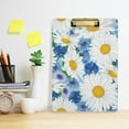 thumbnail image 5 of FMSHPON White Daisy Flower Blue Clipboard Hardboard Wood Nursing Clip Board and Pull for Standard A4 Letter 13x9 inches, 5 of 7