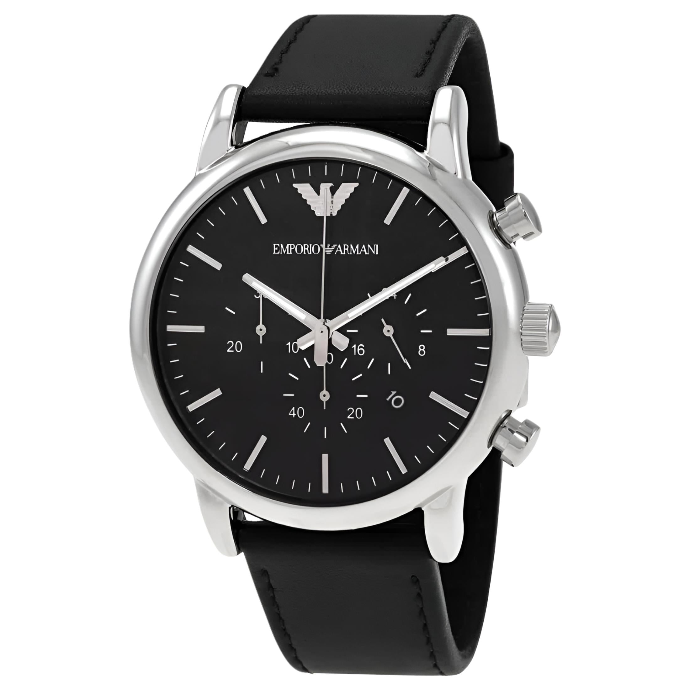 Emporio Armani Classic Leather Chronograph Mens Watch AR1828