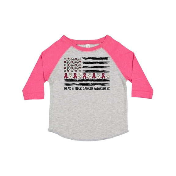 Inktastic Head and Neck Cancer Awareness Flag and Ribbon Boys or Girls Toddler T-Shirt