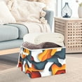 thumbnail image 3 of Yayeee Collapsible Cube Storage Bin with Lid Fabric Closet Decorative Basket with Handles, Abstract Wavy, 3 of 7