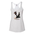 thumbnail image 2 of Wild Bobby, If It's Not a Doberman It's Just a Dog Gift | Womens Dog Lover Premium Tri-Blend Racerback Tank Top, Heather White, X-Large, 2 of 3