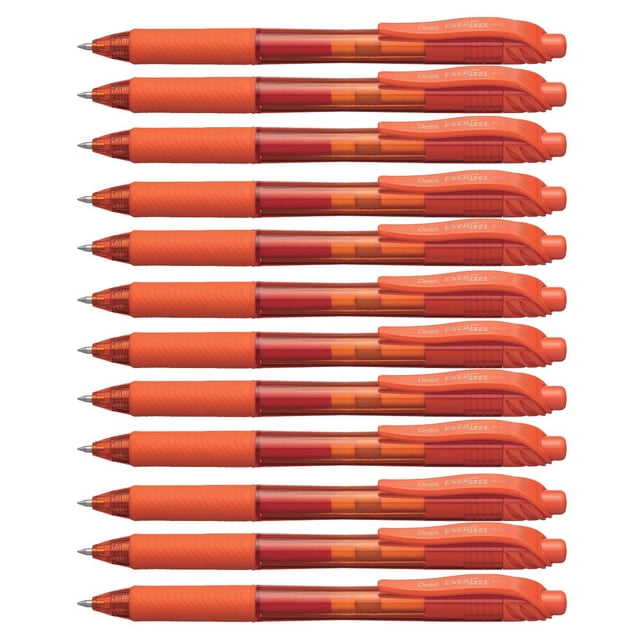 Bolígrafo Pentel Energel-x, gel líquido retráctil, 0,7 mm, color naranja