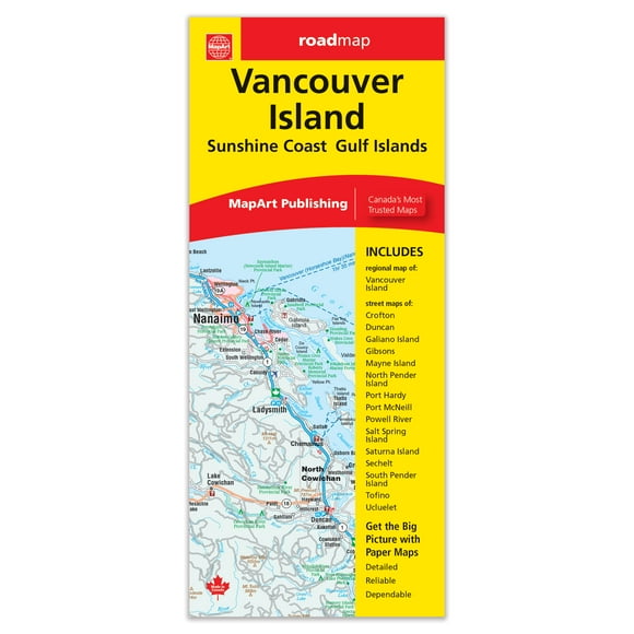 Vancouver Island Folded Map