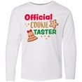 thumbnail image 3 of Inktastic Christmas Official Cookie Taster with Bell and Star Cookie Long Sleeve Youth T-Shirt, 3 of 5