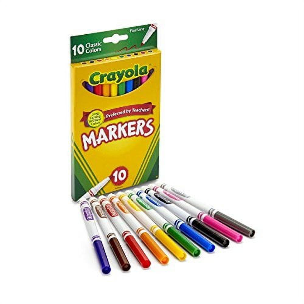 Crayola Classic Fine Line Markers Assorted Colors 10 Count - image 4 of 4