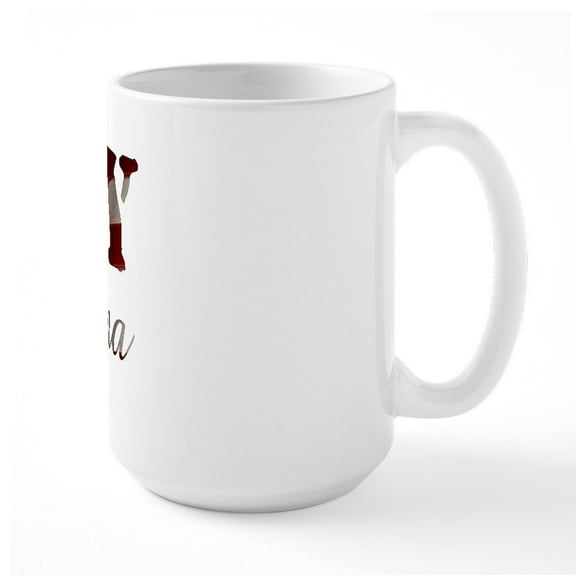 CafePress - Navy Grandma Flag Large Mug - 15 oz Ceramic Large White Novelty Mug