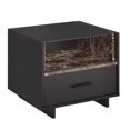 thumbnail image 1 of Designs Urbains 4712648 Table de Chevet en Espresso et Faux Marbre, 1 of 1