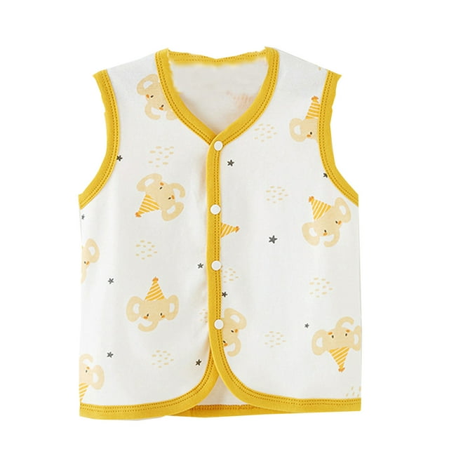 Gibobby Chamarra niñaBebé Niñas Niños invierno sin mangas abrigo de dibujos animados prendas de vestir abrigo cálido chaleco chaqueta elefante(H, 0-3 Meses)