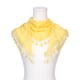 thumbnail image 2 of INSPIRAR CHIC Bufandas de Encaje Rosa Floral Mantilla, Chal Triangular de Malla con Borlas, Cubierta de Cabeza de Capilla Velos de Novia Masiva 55.1x18.9" Amarillo, 2 of 5