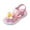 Pink, variant on LIIPEE Girls Sandals Summer Fashion Cute Flower Open Toe Non-Slip Soft Sole Shoes Newborn Classic Beach Princess Sandal,Beige,2-2.5 Years