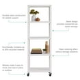 thumbnail image 3 of Office Dimensions 72" High Rolling 5 Shelf Bookcase, Industrial Metal, White, 3 of 20