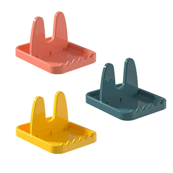 WHAMVOX Plastic Pot Lid Organizer with Modern Design for Kitchen Storage and Utensil Display Assorted Color