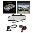 thumbnail image 4 of Espejo de coche de 5 pulgadas con de cámara de inversión, monitor de estacionamiento automático de video Hugo Espejo retrovisor, 4 of 10