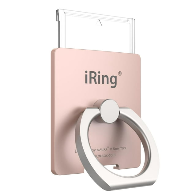 Soporte para teléfono iRing Link, compatible con carga inalámbrica, oro rosa