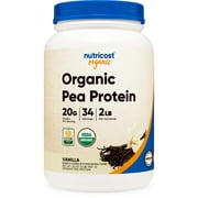 Nutricost Organic Pea Protein Powder Vanilla, 2LB - Plant Based Protein, Non-GMO