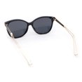 thumbnail image 4 of Womens Retro Oversized Horn Rim Cat Eye Fashion Sunglasses Black Gold - Black, 4 of 4