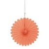 Unique Industries Coral Pink 6" Flower Shaped Tissue Paper Hanging Pom Poms, 3 Count