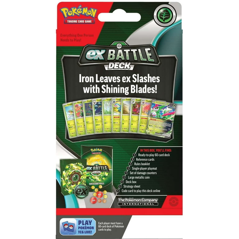 Pokemon Iron Leaves ex Battle Deck, 60-Card Deck, Includes Playmat, Coin, Counters - Walmart.com Pokemon Iron Leaves ex Battle Deck, 60-Card Deck, Includes Playmat, Coin, Counters - Walmart.com