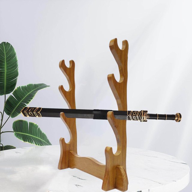 kurtrusly Support d'Exposition d'Épée Samouraï Support Support d'Épée Présentoir sur Pied pour Wakizashi Katana Tanto 4 Couches