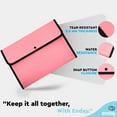 thumbnail image 2 of Enday A4 Paper Square Flap Expandable File Folder Organizer Document Holder, Pink 1 Pack, 2 of 7