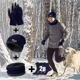 thumbnail image 2 of 5p Unisex Guantes Para Frio Y Gorros Tejidos Y Gorro Bufanda, 2 of 8