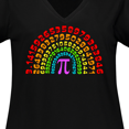 thumbnail image 4 of Inktastic Rainbow Pi for Pi Day Women's Plus Size V-Neck T-Shirt, 4 of 5
