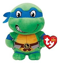 TY Beanie Babies Teeny Tys Stackable TMNT Michelangelo 3" Plush NEW 