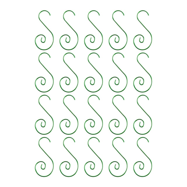 Esquirla 20 Pcs Crochets d'Ornement de Noël Accessoires Multifonctionnels Crochet en Forme de S Vert
