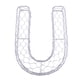 thumbnail image 2 of Estante para macetas con marco de alambre de hierro y forma de alfabeto de la A a la Z, decoración para bodas y jardines U, 2 of 9
