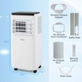 thumbnail image 2 of Costway 6500 BTU(10000 BTU ASHRAE) Portable Air Conditioner Cools up to 350 Sq.Ft with Fan & Dehumidifier, 2 of 10
