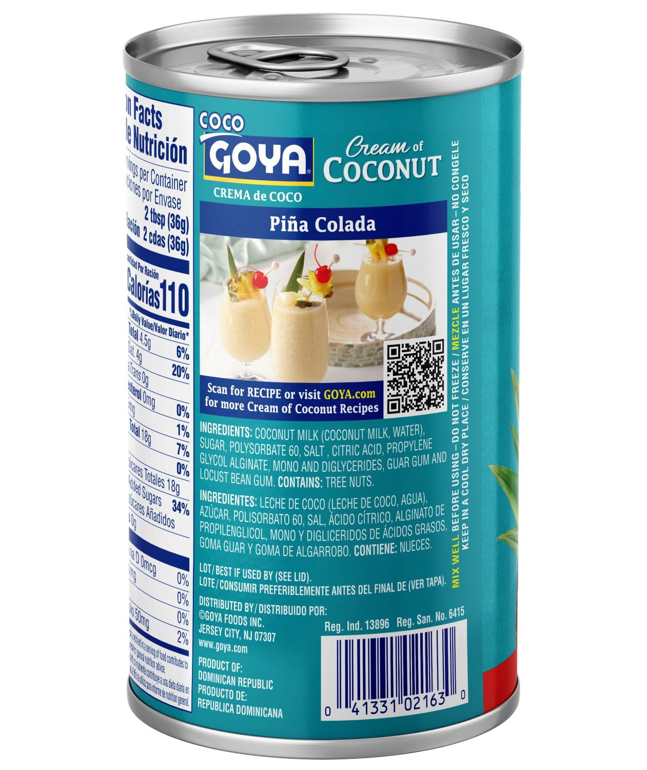 (3 pack) GOYA Cream of Coconut 15 oz Can