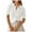 White, variant on TTUHYWXI Women Short Sleeve Sweater Tops Summer V Neck Cable Knit Pullover Casual Lapel Shirts (Hot Pink, S)