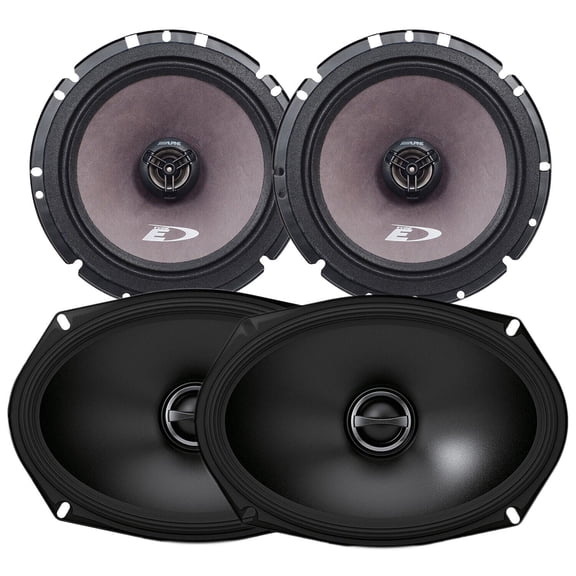 Alpine S2-S69 6x9" & SXE1726S 6.5" Car Audio Coaxial Speakers