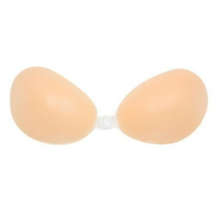 Strapless Invisible Silicone Stick On Backless Push Up Bra For Women - A