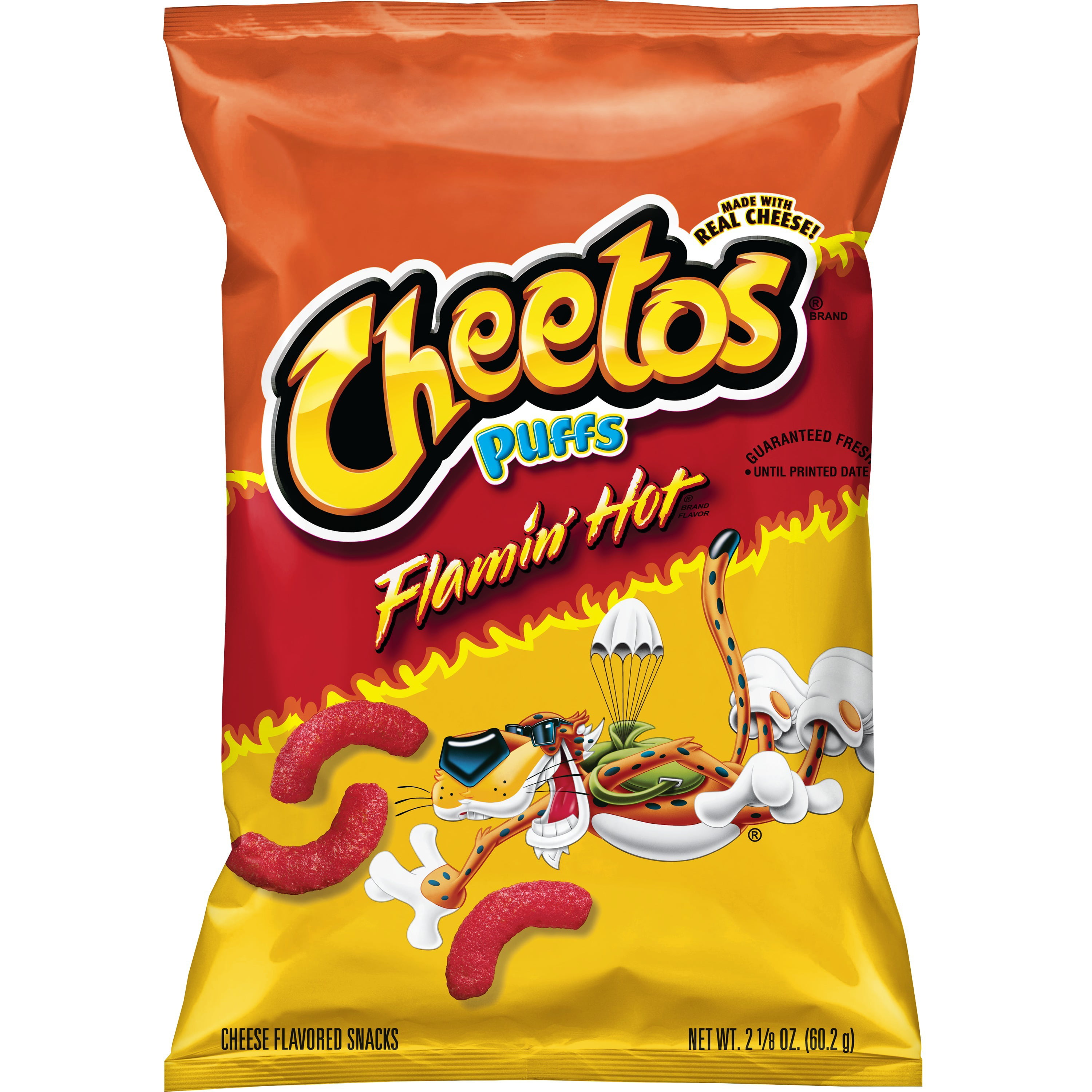 Cheetos Puffs Flamin Hot Cheese Flavored Snacks 2 125 Oz Bag Walmart Com Wa...